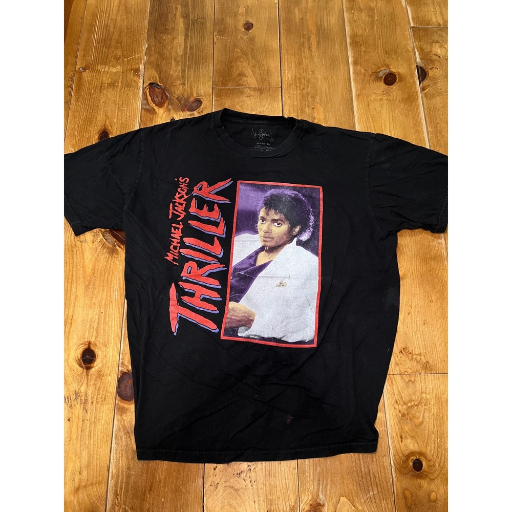 Michael Jackson Thriller Graphic Tee Black XL King of Pop Music T-Shirt